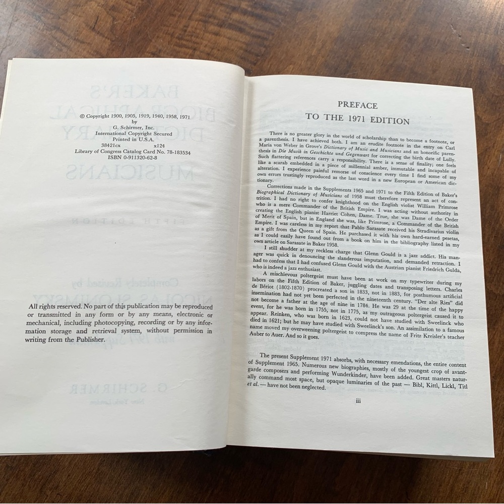 Vintage Baker’s Biographical Dictionary of Musicians 5th Edition - Picture 5 of 12